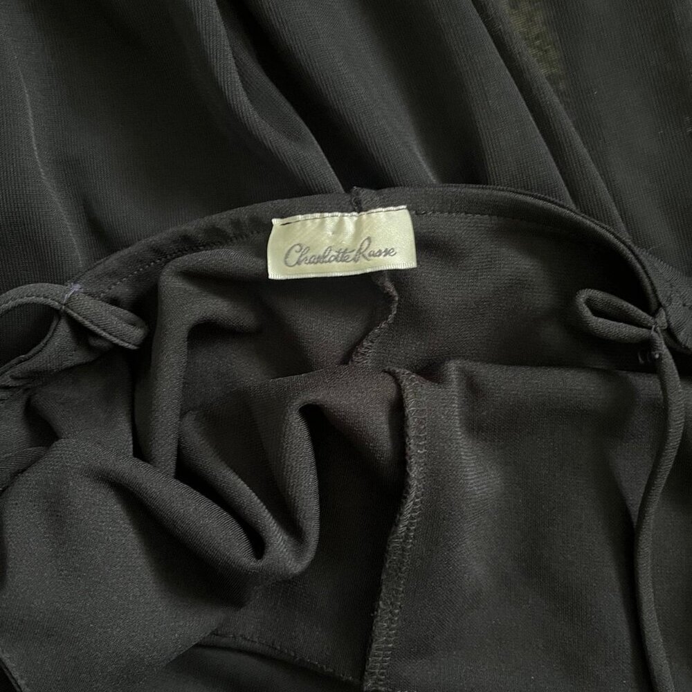 90s vintage draped pantsuit semi-formal dress Charlotte Russe XS/S - Picture 8 of 8